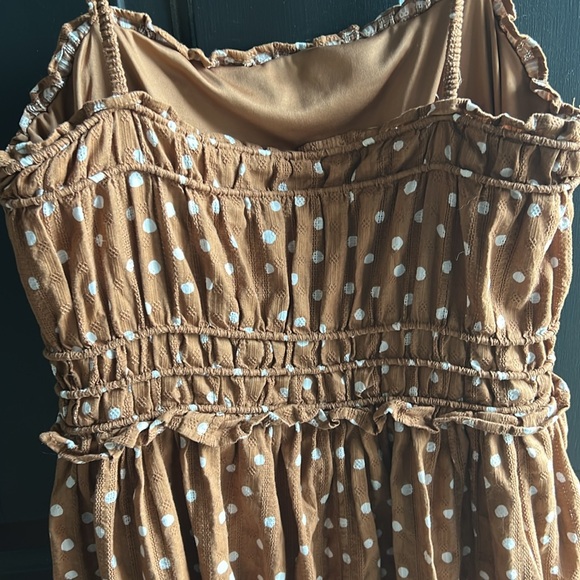 Tan A-line Midi dress - Picture 7 of 8